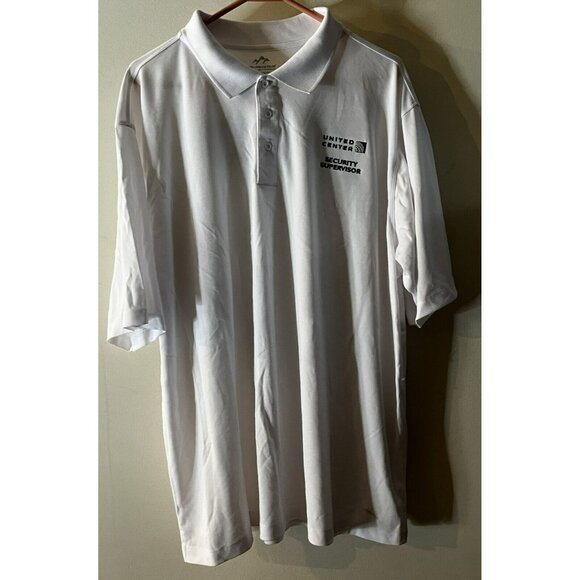 United Center Chicago Security Polo White Shirt Large Bulls Concerts Hawks 2xl - Picture 2 of 7